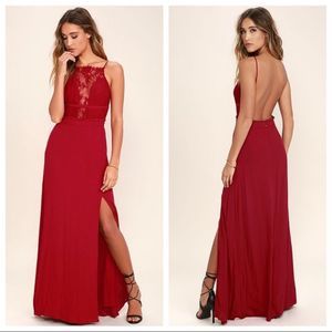 NBD open back maxi dress, M